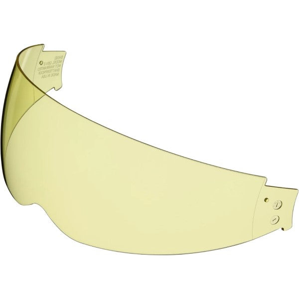 Visière Pare-Soleil de Moto QSV-2 Jaune incliné de face