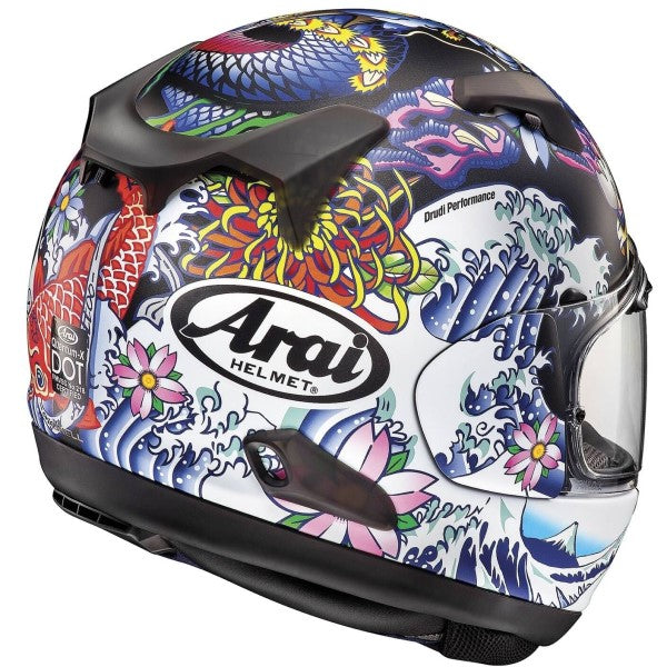 Casque de Moto Intégral Quantum-X Graphique Mauve Arai Derrière