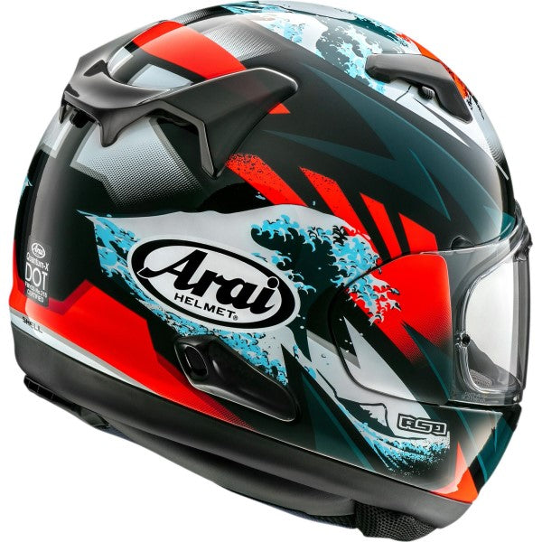 Casque de Moto Intégral Quantum-X Graphique Noir/Rouge Arai Derrière