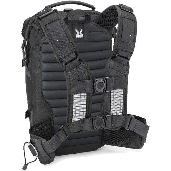 Sac de Moto R25 Noir incliné de dos