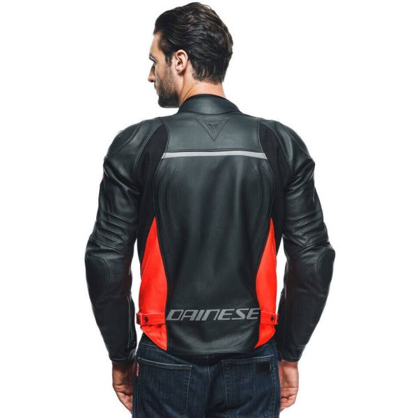 Manteau de moto Dainese Racing 4 Noir Rouge Modèle Dos