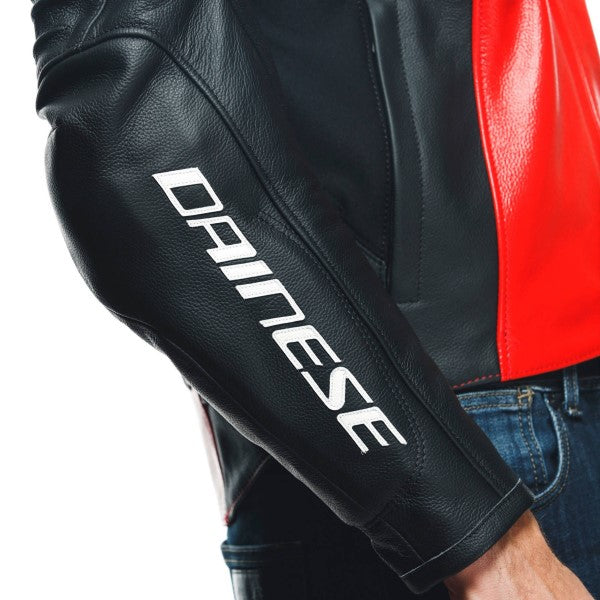 Manteau de Moto Dainese Racing 4 Rouge Noir Bras