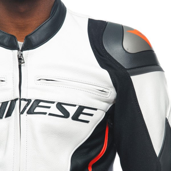 Manteau de Moto Dainese Racing 4 Blanc Épaule