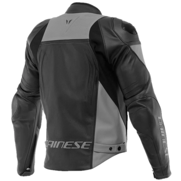 Manteau de moto Dainese Racing 4 Perforé Noir Gris Dos