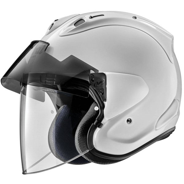 Casque Ouvert de Moto Ram-X Blanc incliné de droite