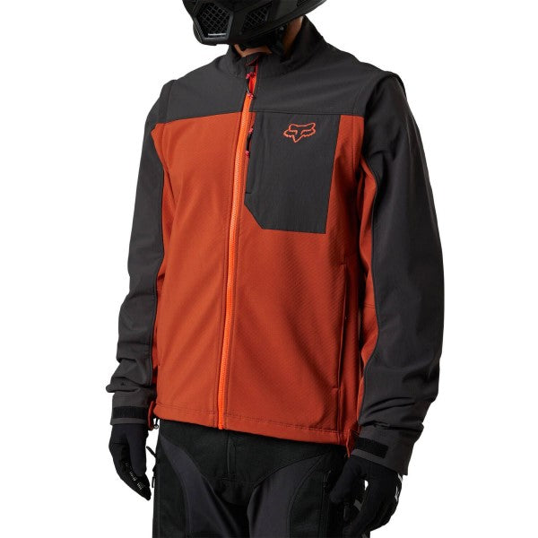 Manteau Enduro Ranger Softshell Cuivre essayage de droite