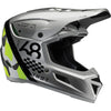 Casque de Motocross Reflex Sport Riot Gris/Vert de gauche