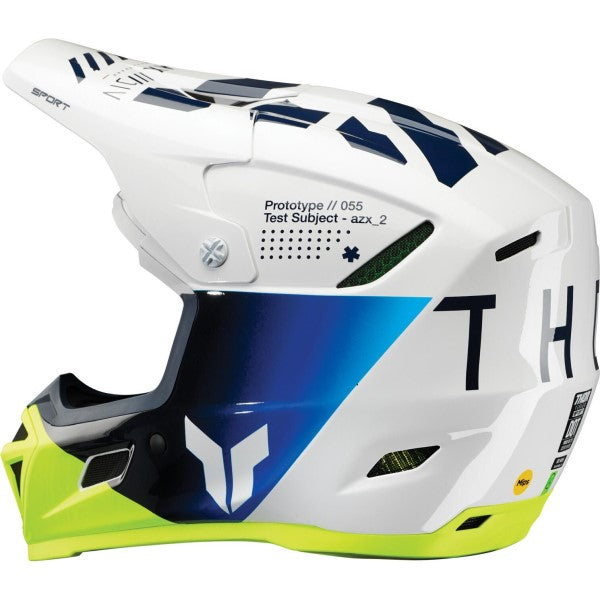 Casque de Motocross Reflex Sport Strike Blanc/Multicolore de droite