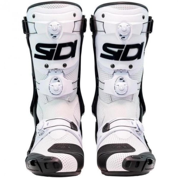 Bottes de Motocross Rex Air/ Sidi blanc noir, de face