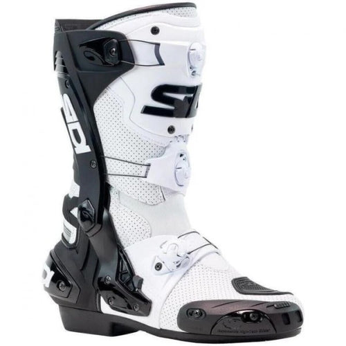 Bottes de Motocross Rex Air/ Sidi blanc noir, cote droit