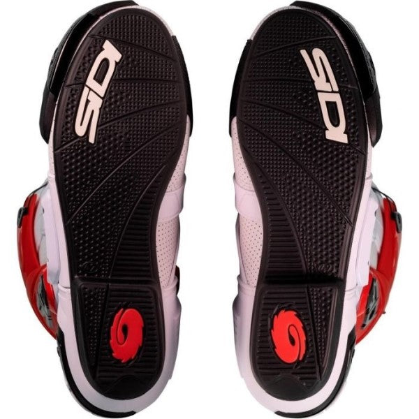 Bottes de Motocross Rex Air/ Sidi blanc et rouge/ semelles