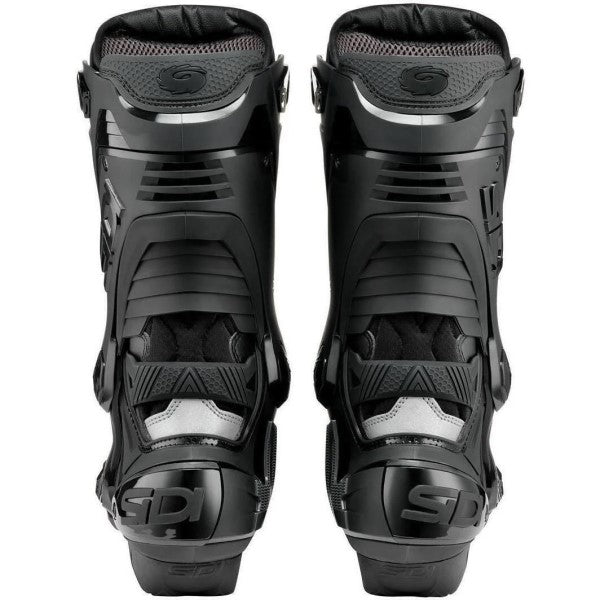 Bottes de Moto Rex Noir en paire de dos