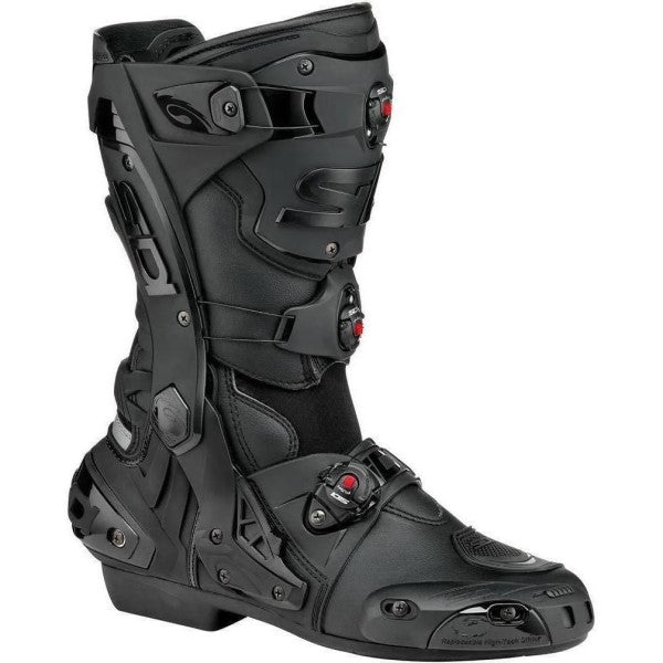 Bottes de Moto Rex Noir incliné de face