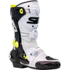 Bottes de Moto Rex Noir/Blanc/Jaune incliné de face