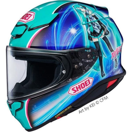 Casque Intégral de Moto RF-1400 Hatsune Miku Bleu, côté gauche