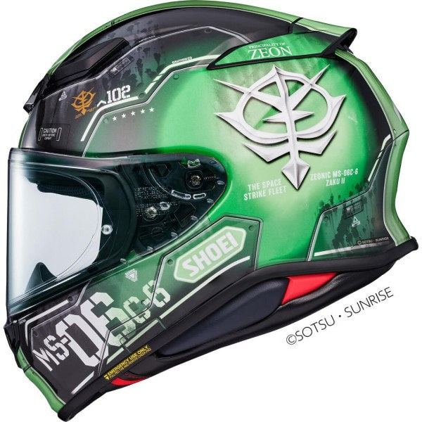 Casque Intégral de Moto RF-1400 MS-06C-6 Zaku II Vert