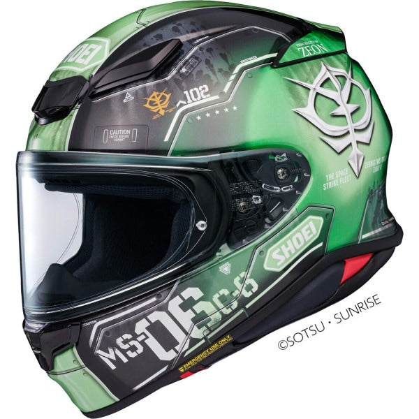 Casque Intégral de Moto RF-1400 MS-06C-6 Zaku II Vert, côté gauche