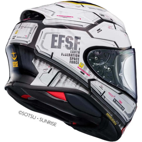 Casque Intégral de Moto RF-1400 RX-78-02 Gundam Bleu/lBanc/Rouge, arrière