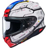 Casque Intégral de Moto RF-1400 RX-78-02 Gundam Bleu/lBanc/Rouge, côté gauche