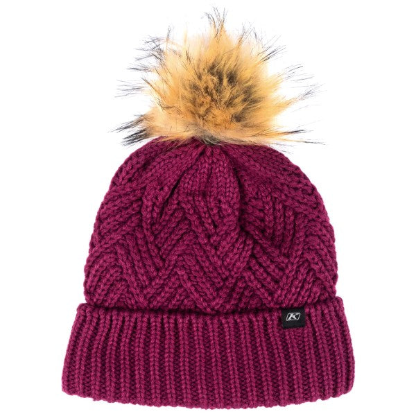 Tuque Chevron Pom Femme Klim rose