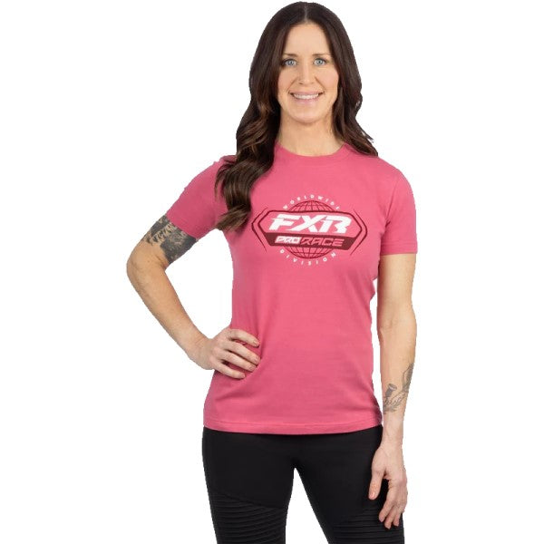 T-Shirt Race Div Premium Femme FXR rose