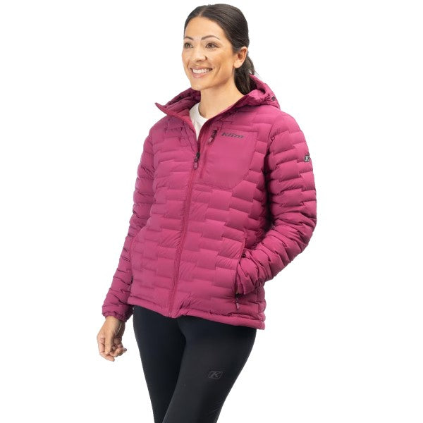 Manteau Luna Stretch Down à Capuche Femme Klim rose