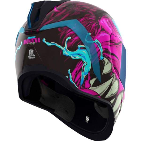 Casque Intégral de Moto Airform MIPS Manik'RR Rose incliné de dos