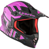 Casque de Motocross TX019Y Error Junior Rose/Noir incliné de face