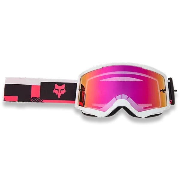 Lunette de Motocross Main Digi Image Fox rose et noir, de face