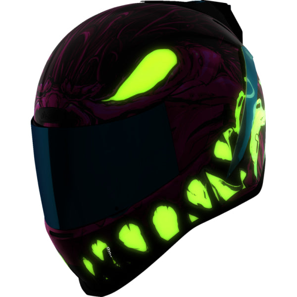 Casque Intégral de Moto Airform MIPS Manik'RR Rose Fluorescent incliné de face