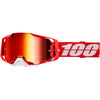 Lunettes de Motocross Armega Lentille Miroir 100% rouge