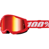 Lunettes de Motocross Strata 2 à Lentille Miroir Junior 100% Rouge