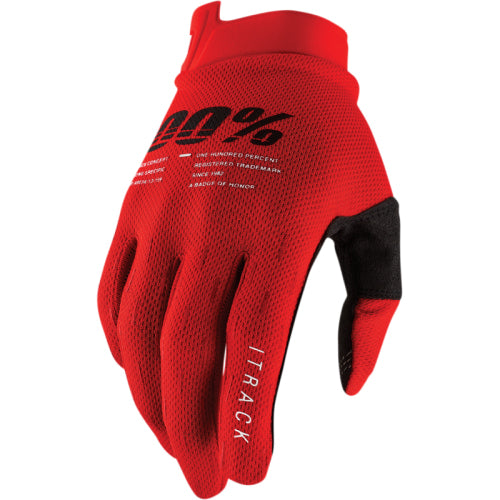 Gants de Motocross iTrack 100% rouge