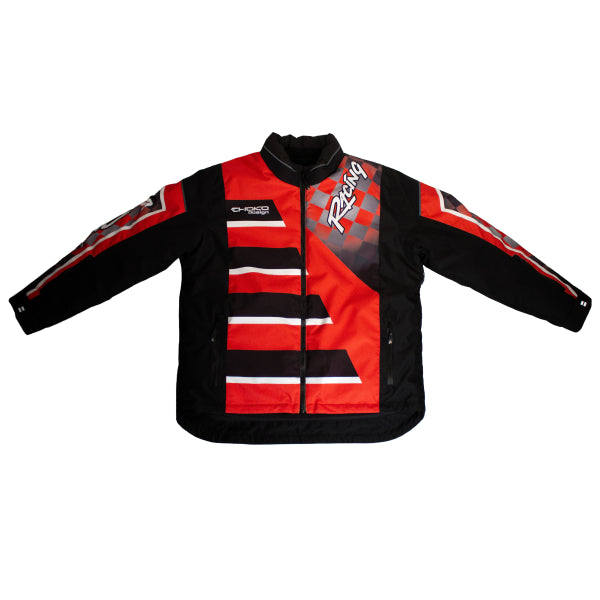 Manteau de Motoneige Hybride Racing Pro Rouge, de face