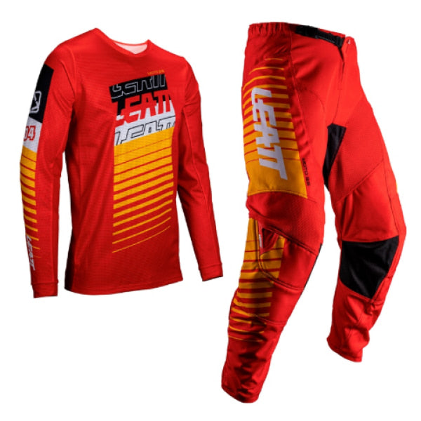 Ensemble de Motocross Ride 3.5 Leatt rouge et jaune