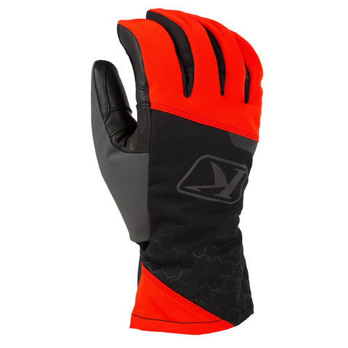 Gants de Motoneige Powerxross Klim noir et rouge, dessus