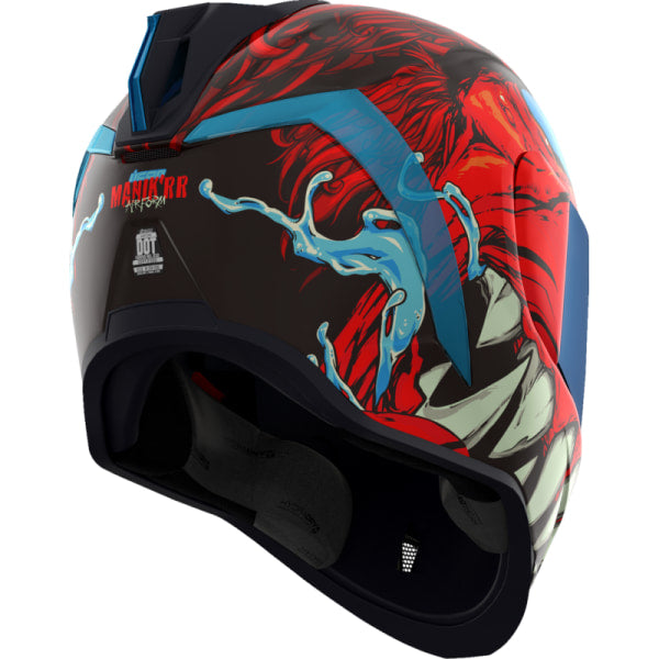 Casque Intégral de Moto Airform MIPS Manik'RR Rouge incliné de dos