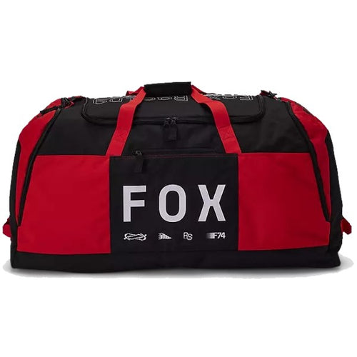 Sac Podium 180 Race Spec Duffle Gear Fox rouge, de côté