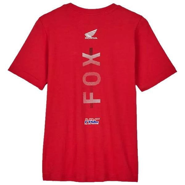 T-Shirt Fox x Honda Premium Junior Fox rouge, de dos