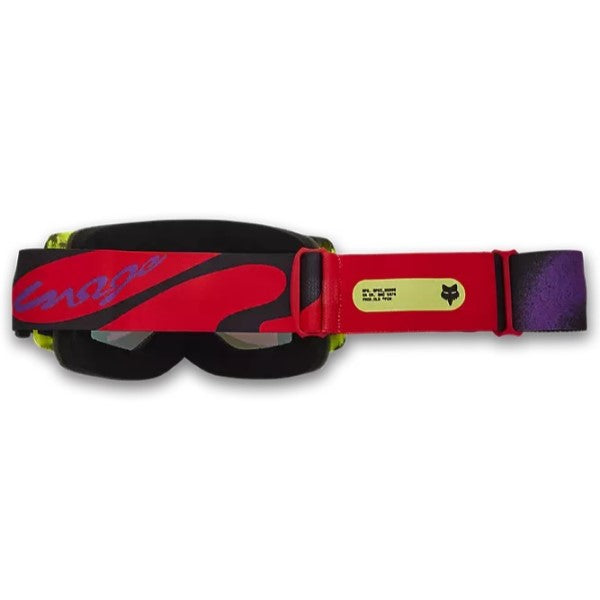 Lunette de Motocross Main Emotion Lentille Miroir Fox rouge, de dos