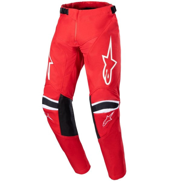 Pantalon de Motocross Racer Narin Junior Alpinestars rouge, de face