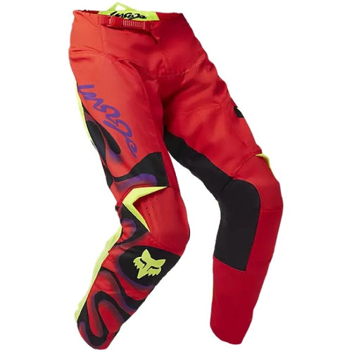 Pantalon de Motocross 180 Emotion Fox rouge, de face