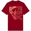 T-Shirt Image Skull Premium Fox rouge, de face