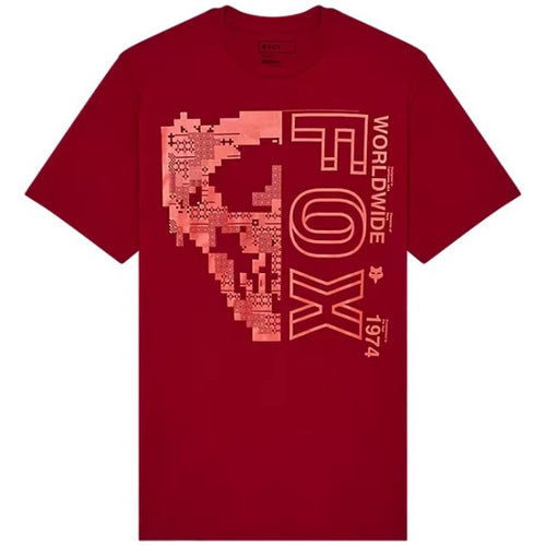 T-Shirt Image Skull Premium Fox rouge, de face