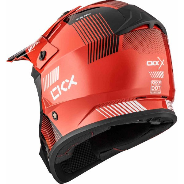 Casque de Motocross TX228 Dart CKX Rouge Derrière