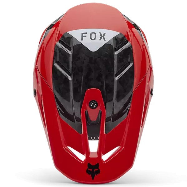 Casque de Motocross V3 RS Infinite Fox rouge, dessus