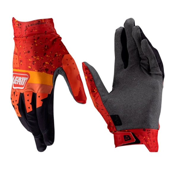 Gants de Motocross 2.5 Coupe-Vent Leatt rouge, ensemble