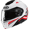 Casque Modulaire de Moto i91 Tricus HJC rouge et blanc