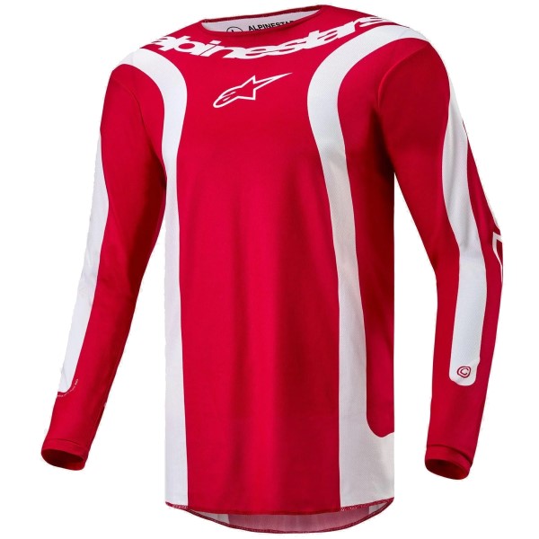 Chandail de Motocross Fluid Lurv Alpinestars rouge et blanc