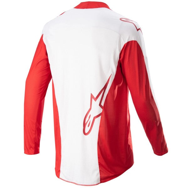 Chandail de Motocross Techstar Arch Alpinestars rouge et blanc, de dos